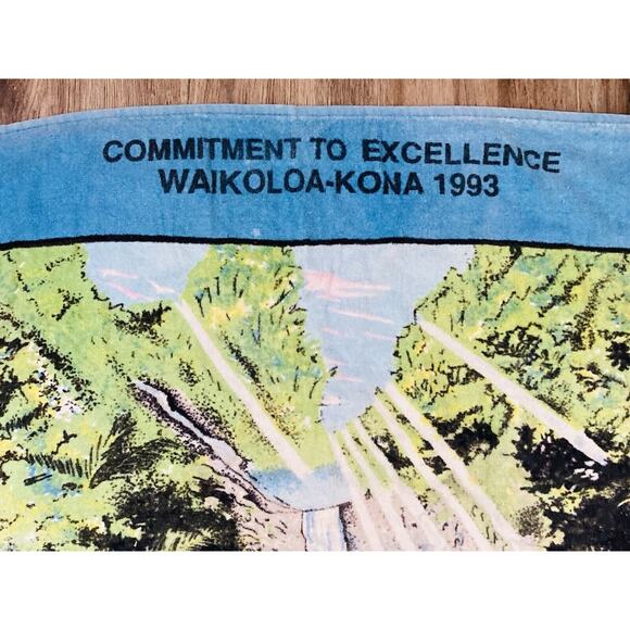 SAAB Beach Towel Ocean waterfall Hawaii By Christian Lassen Kona Made Colombia - Picture 5 of 10